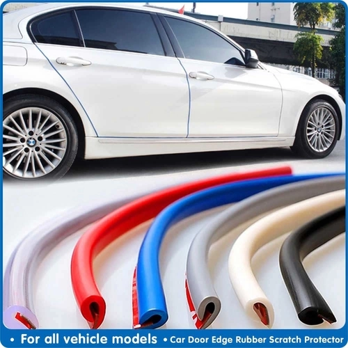 Car Door Guard Shield – Strong Anti-Scratch Door Edge Guard- 5 Colours Bumper Door Edge Protector for 4 Door 17 Feet / 5 Metre