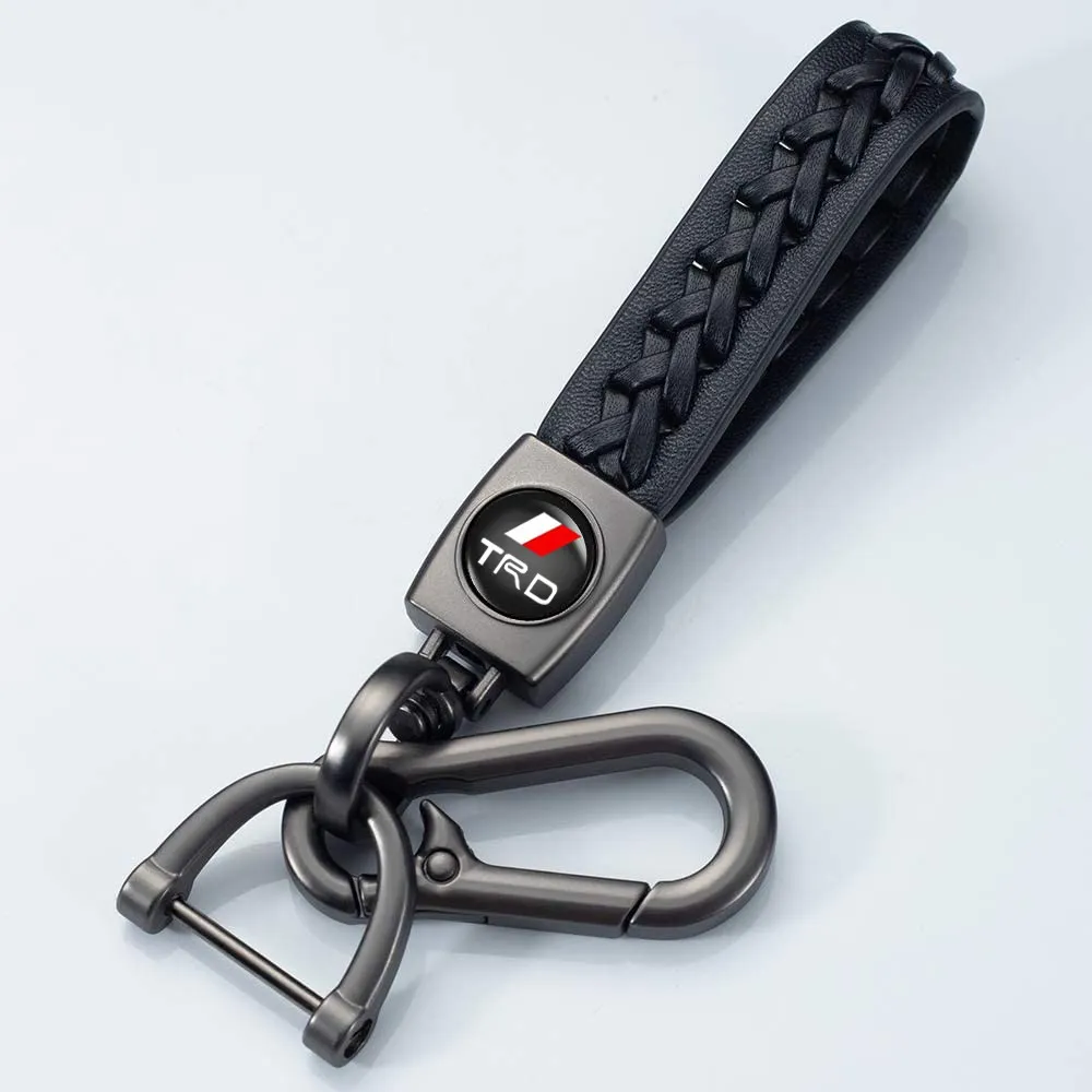 PU Leather Car Keychain with Glitter – Stylish & Anti-Lost