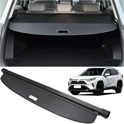 Car Trunk Cargo Cover for Car Retractable Rear Trunk Security Cover Shielding Shade Black