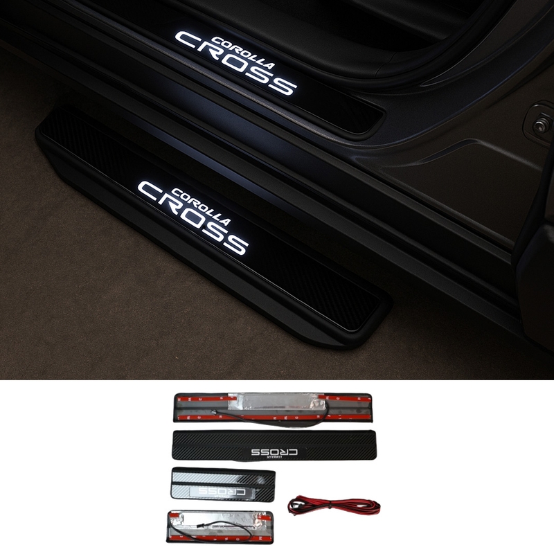 LED Door Sill for Corolla Cross 4pcs – Stylish Entry with Lighted Protection