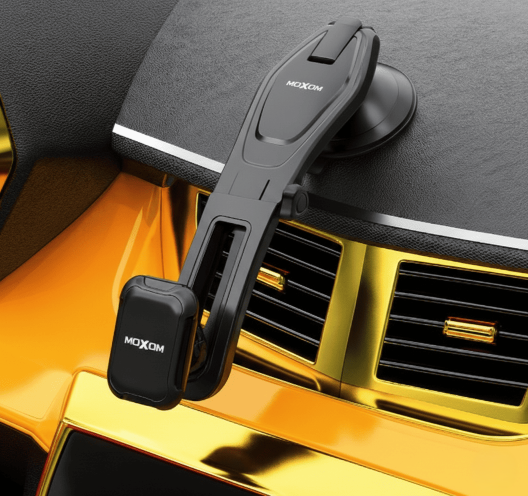 Moxom MX-VS31 Magnetic Car Phone Holder – 360° Rotating Dashboard & Air Vent Mobile Stand (Strong Magnet, Universal Fit)