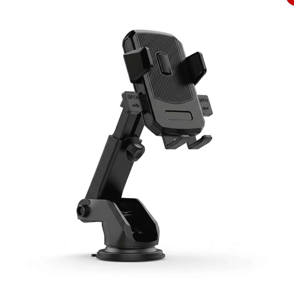MOXOM MX-VS27 Car Phone Holder – 360° Adjustable Clamp Mount Mobile Stand (Non-Slip Grip, Universal Fit)